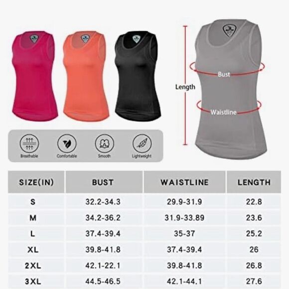 Beroy Racerback Cycling In-Outdoor Bike Tank Tops w/Pockets Grey M NWT - Picture 4 of 6